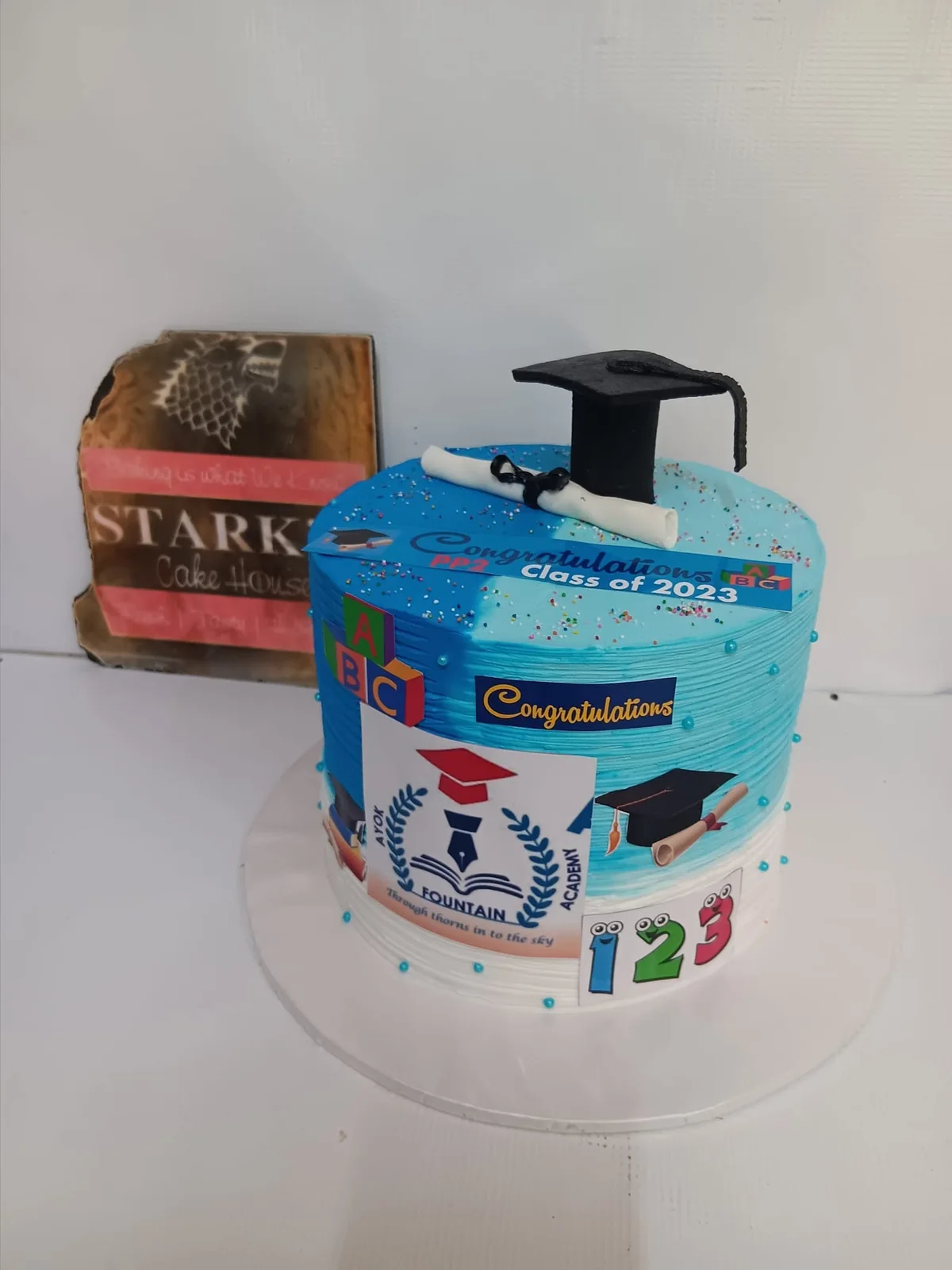 Nurse retirement floral cake by Stark’s Cake House in Turkana